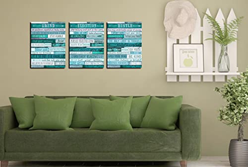 Motivational Quotes Teal Wall (3 Count)