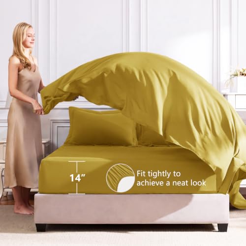 Full Comforter Set 82"x86" Mustard Yellow