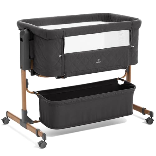 3-in-1 Baby Bassinet, Bedside Sleeper & Rocking Bassinet for Newborn