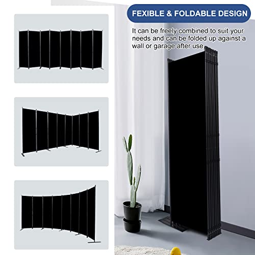 8 Panel Wide Room Divider Wall Screen for Room Separation