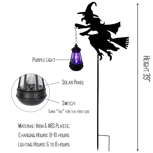 Halloween Witches Outdoor Solar Lanterns 2 Pack (2 Count)