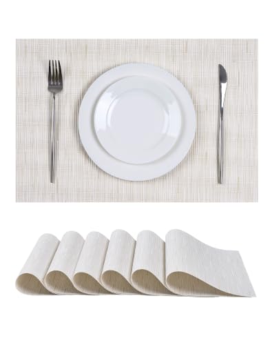 Pale Beige Placemats Set of 6 (6 Count)