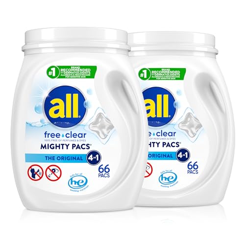 free clear Laundry Detergent Pacs for Sensitive Skin (132 Count)