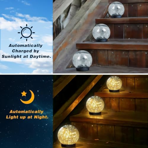 4 Pack 3.9" Solar Garden Lights Outdoor Waterproof (4 Count)