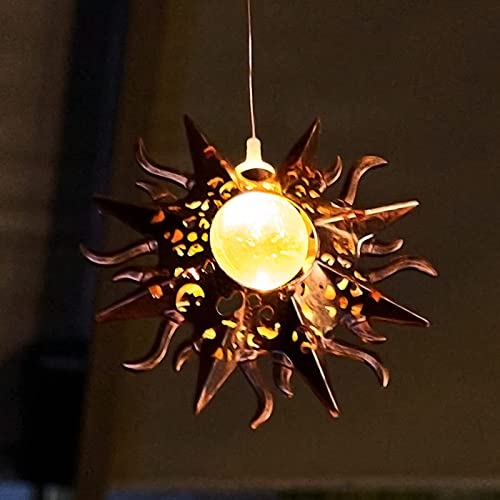 Sun Solar Wind Chimes for Outside Hanging Garden Lights Solar Christmas Decorations Outdoor for Women