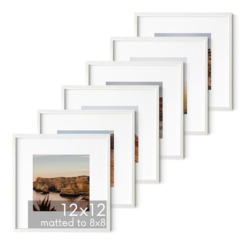 White Square Frames Set of 6 (6 Count)