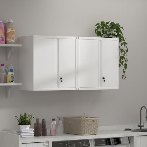 Wall Cabinet Metal Storage Cabinet with 2 Doors