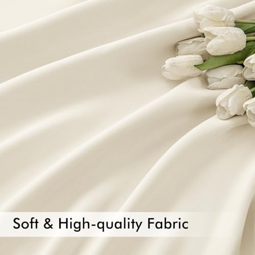 Birch Back Tab Blackout Curtains 52x63 Inches Long 2 Panels Set (2 Count)