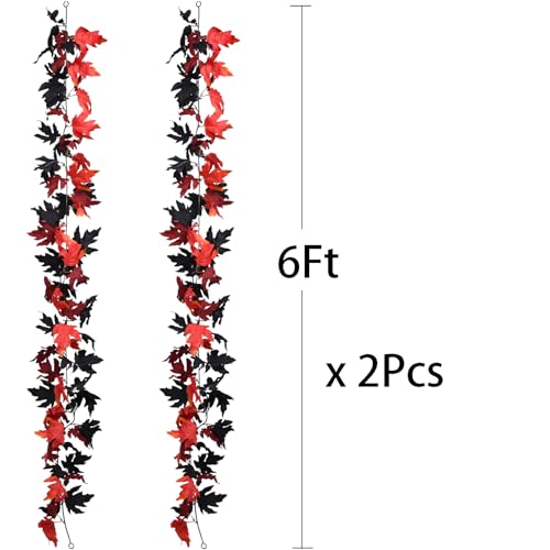 2 Pack Halloween Fall Maple Garland (11.8 Foot)