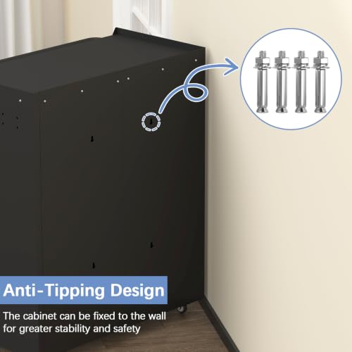 Metal Storage Cabinet with Wheels