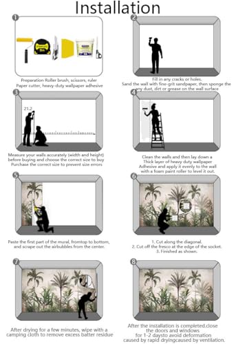 Tropical Greenery and Leaves Mural (67.9 Sq Ft)