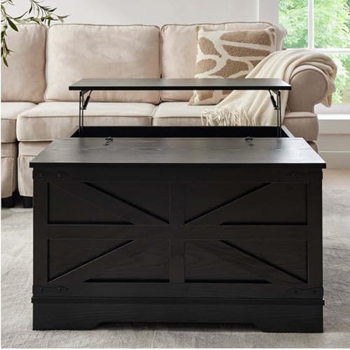 Black Coffee Table with Storage