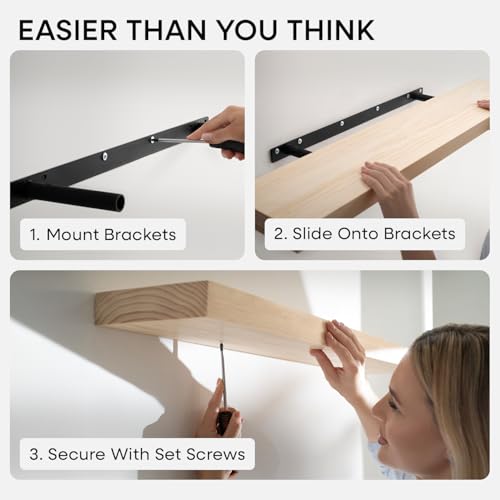 36 Inch DIY Floating Shelves (3 Count)