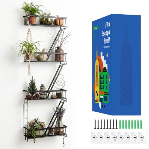 Fire Escape Wall Shelf 4 Tier