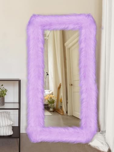 Full Length Mirror Cover 59 x 16 Inch Fluffy Universal