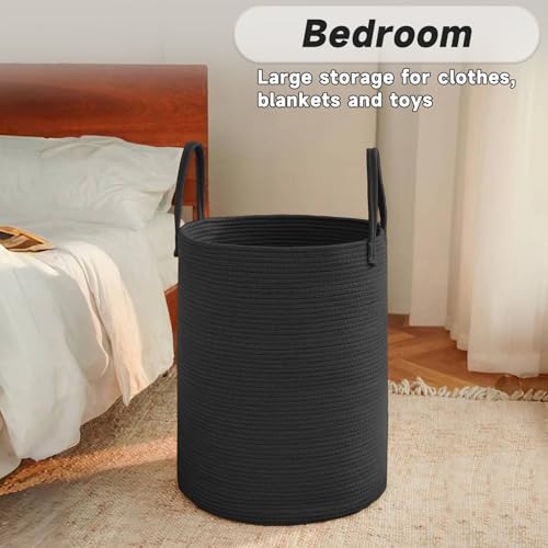 60L Cotton Rope Laundry Basket Hamper
