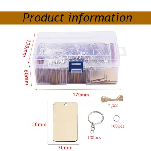 100Pcs Blank Rectangle