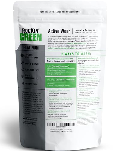 Active Wear Laundry Detergent Powder Freshwood Mac 90 Loads (45 Ounce)
