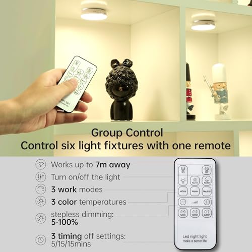 Rechargeable Puck Light with Remote