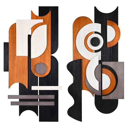 Honeyed Dusk I & II Hand Made & Hand Finished Dimensional Solid Wood Abstracts