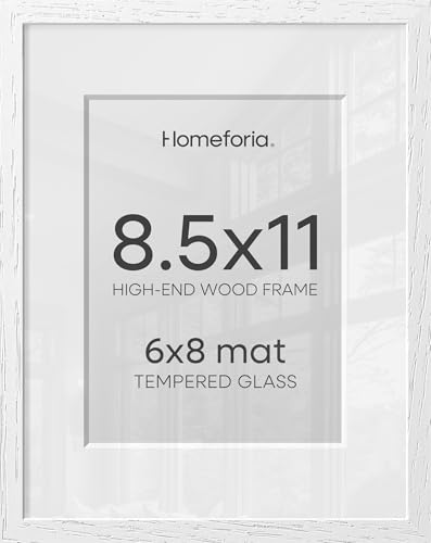 8.5x11 White Oak Picture Frame