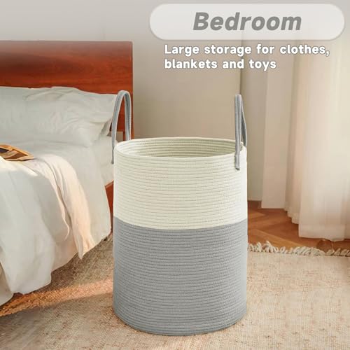 80L Cotton Rope Laundry Basket Hamper
