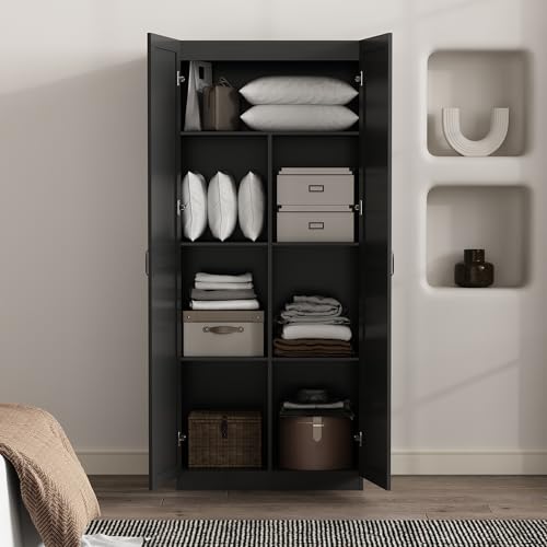 Cornelia Modern Tall Storage Cabinet with Doors and Adjustable Shelves 1.0