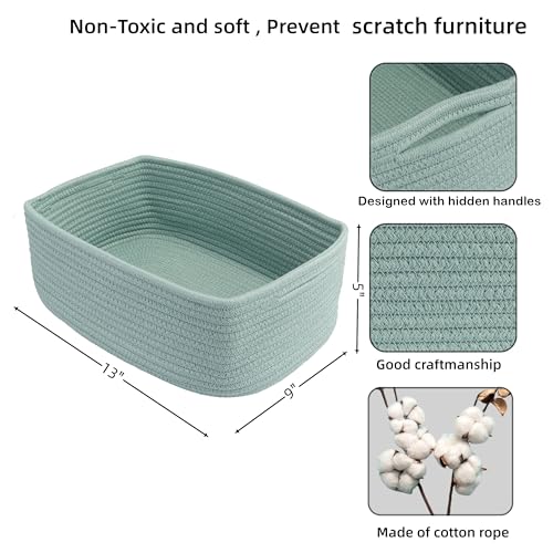 Small Woven Storage Baskets for Shelves (3 Count)