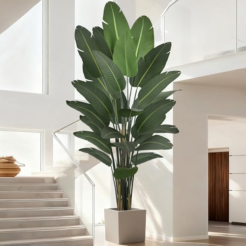Artificial Bird of Paradise Tree 9FT 25 Thick Matte Texture Leaves