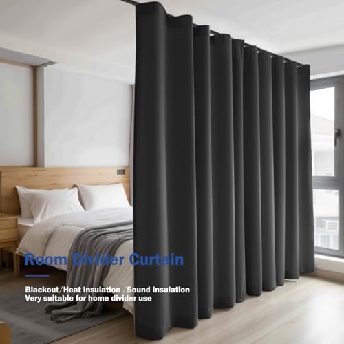 Room Divider Blackout Curtain Track Curtains Wall Dividers Panels Screen for Living Rooms Bedroom Office Privacy Partition Separation