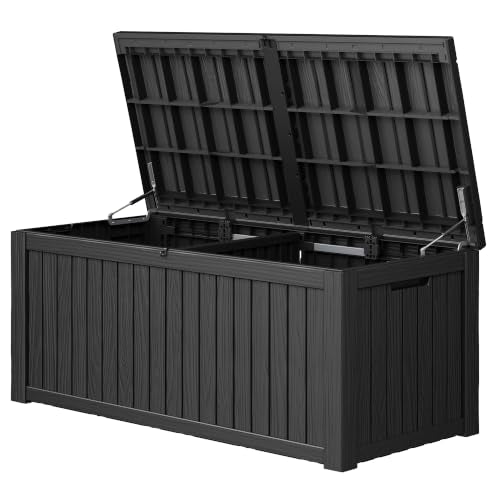 220 Gallon Outdoor Storage Box Waterproof Deck Box for Patio
