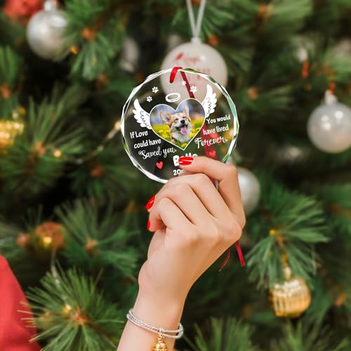 Personalized Memorial Pet Glass Ornament