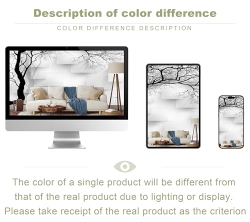 Grey Trees Wallpaper 3D Geometry TV Sofa Background Wall Mural