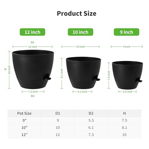 3 Pack Large Planter Pots (3 Count)