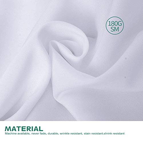 90 Inch White Tablecloths for Round Tables