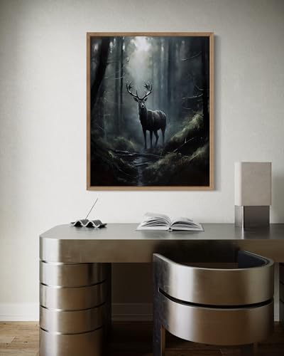 Deer in Forest Poster Art Print