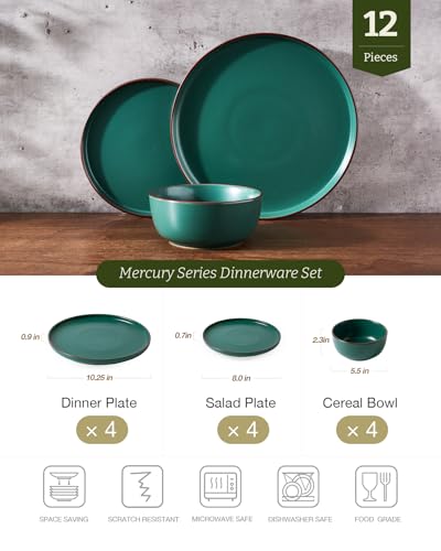 Mercury 12 Piece Stoneware Dinnerware Set