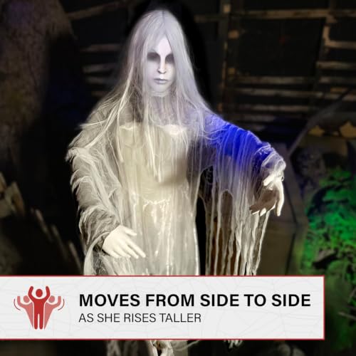 2.6 Ft. Rising Ghost Woman Animatronic with Sound
