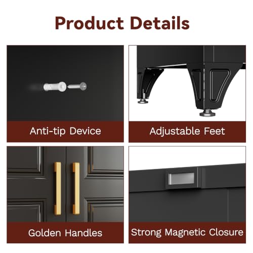 71" Tall Metal Wardrobe Closet