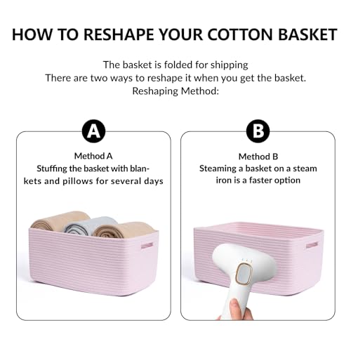 Large Storage Baskets for Shelves (2 Count)