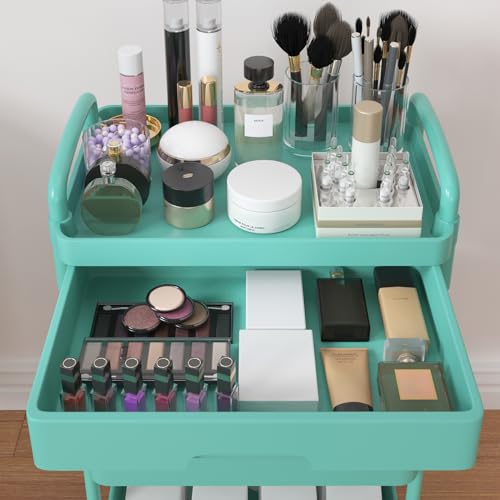 4 Tier Utility Cart with Drawer & Wheels (4 Shelves)