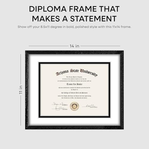 11x14 White Oak Diploma Frame