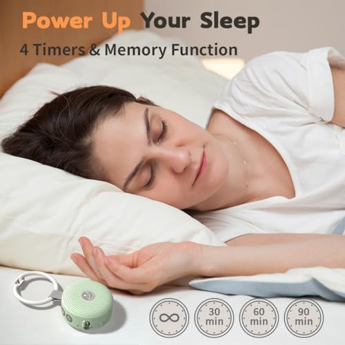 Portable Sound Machine Mini White Noise Machine Baby Shushing Brown Noise Machine with 30 Soothing Sounds for Kids Adults Dogs Auto