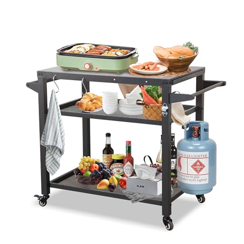 Domi 3 Shelf Outdoor Grill Table