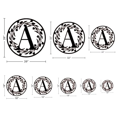 Personalized Metal Name Letter with Vines