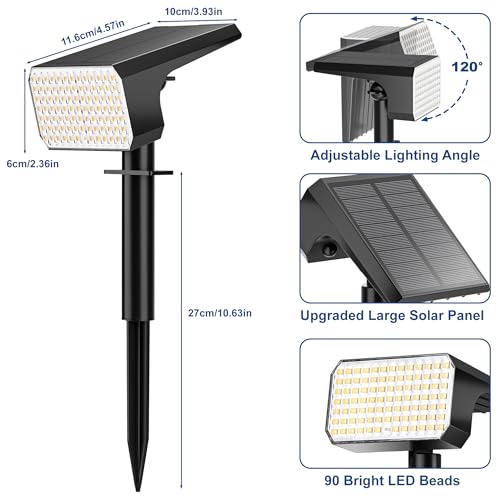 12 Pack Solar Spot Lights Outdoor Waterproof IP65 (12 Count)