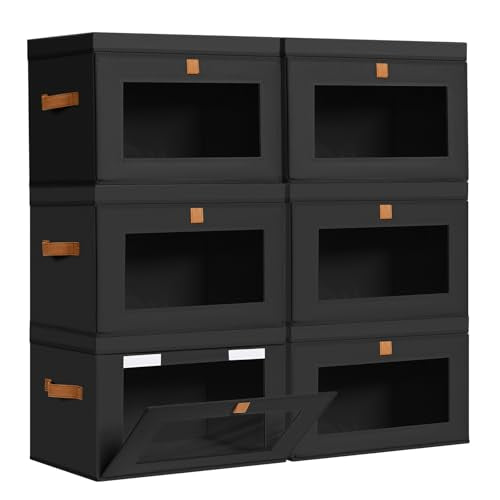 Storage Bins with Lids (6 Count)