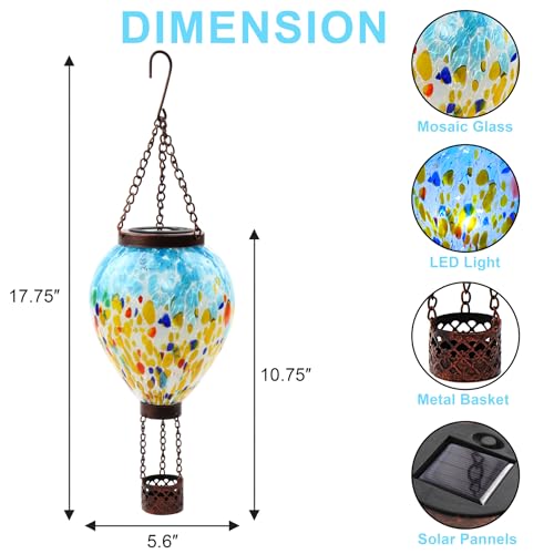 Solar Hot Air Balloon Glass Lantern