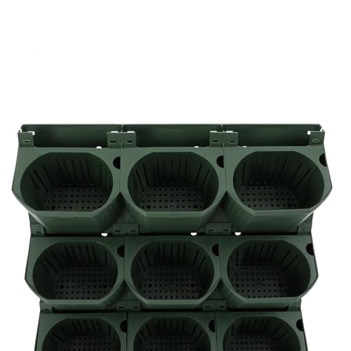 12Pieces 3 Pot Wall Planter Vertical Garden Plant Walls Wall Mounted Vertical Planter with Water