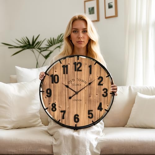 Large Old Town Farmhouse Wall Clock 20 Inches